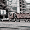 red truck 2015 01 as hdr bw graphic novel