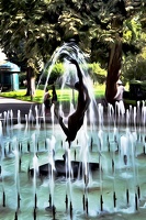 city garden fountain 2020.03 as dream