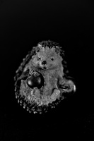 hedgehog with apples 2025.01 dt bw